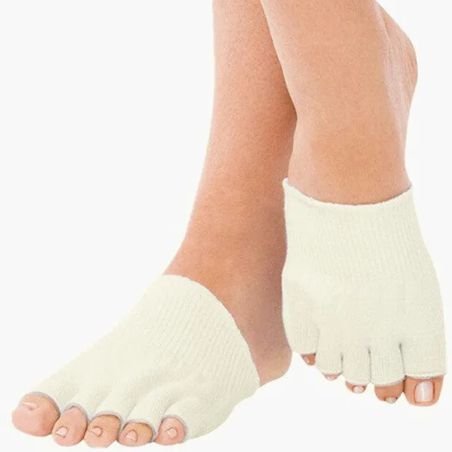 1 Pair Compression Toe Separating Socks Heel Pain Relief New Sport Socks calcetines