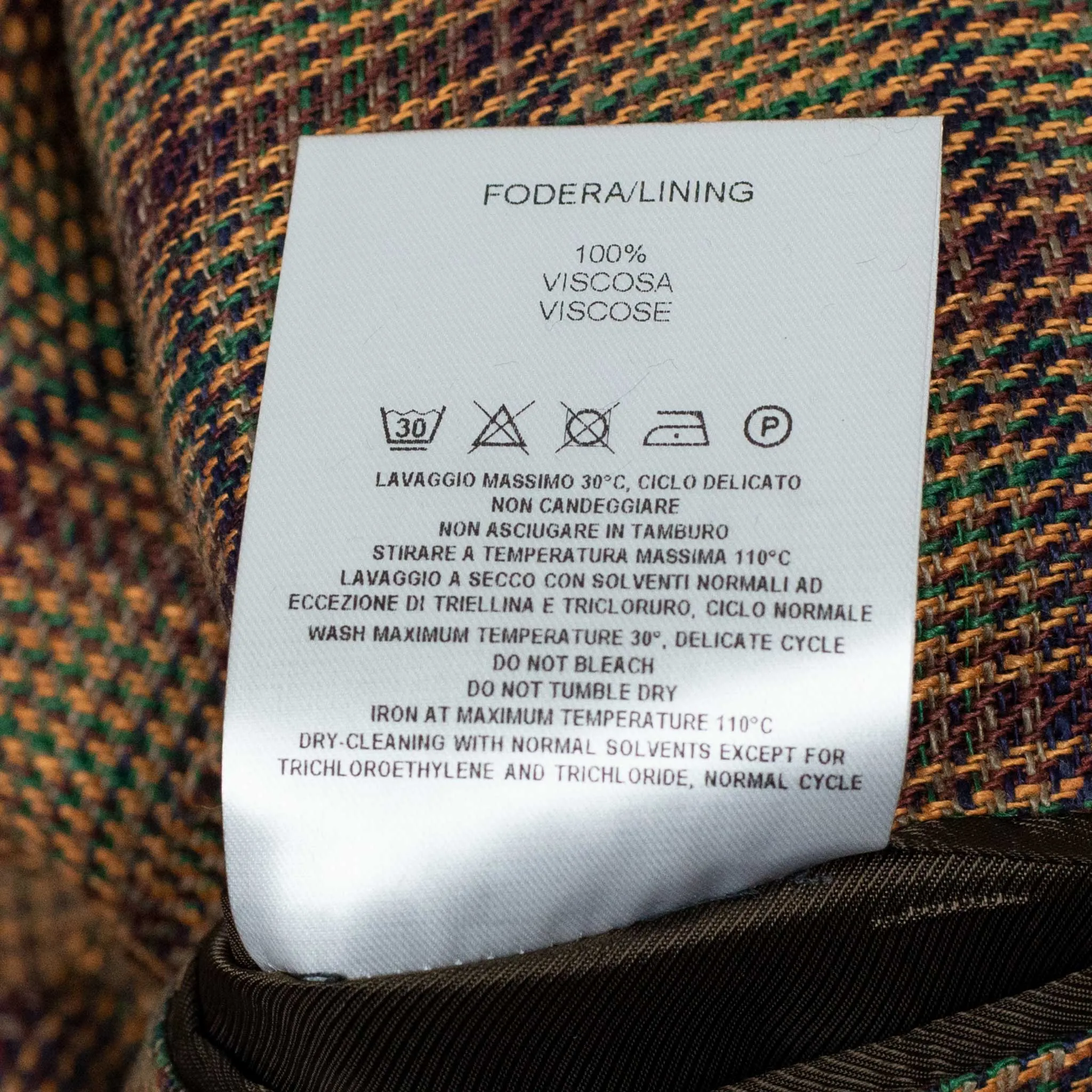 AAnzo unstructured sport coat in copper and rust plaid linen