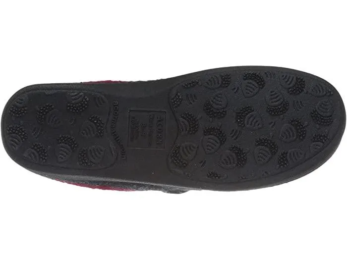 Acorn Dara Boiled Wool Slippers - Charcoal