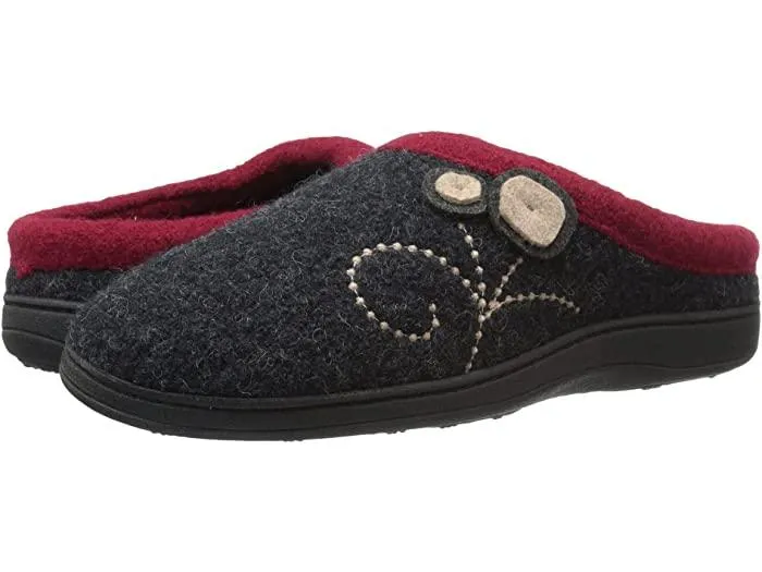 Acorn Dara Boiled Wool Slippers - Charcoal