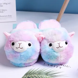 Alpaca Fluffy Home Slippers