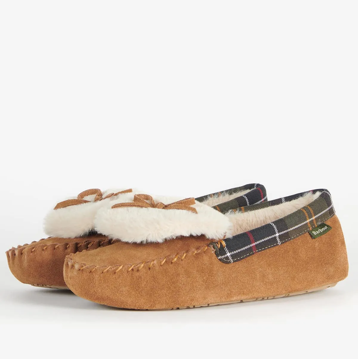 Barbour Women's Darcie Slippers in Tan Suede