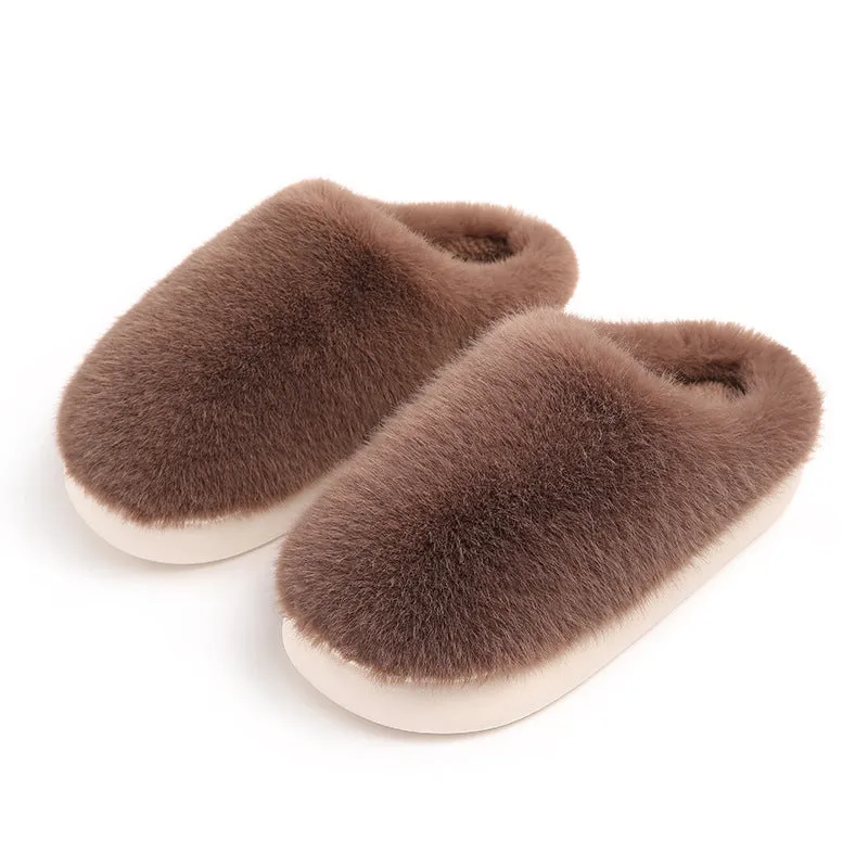 Bow-Tie Plush Slippers for Women