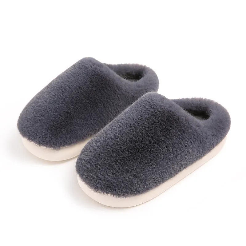 Bow-Tie Plush Slippers for Women