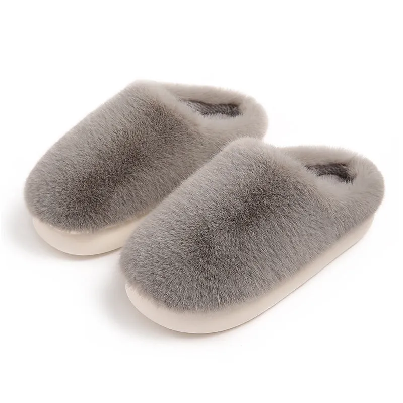 Bow-Tie Plush Slippers for Women