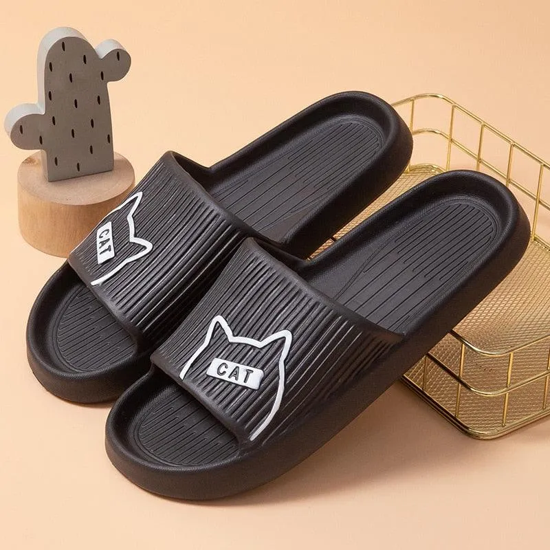 Comfort Slides Cat House Slippers
