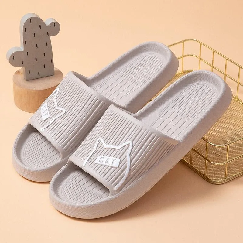 Comfort Slides Cat House Slippers