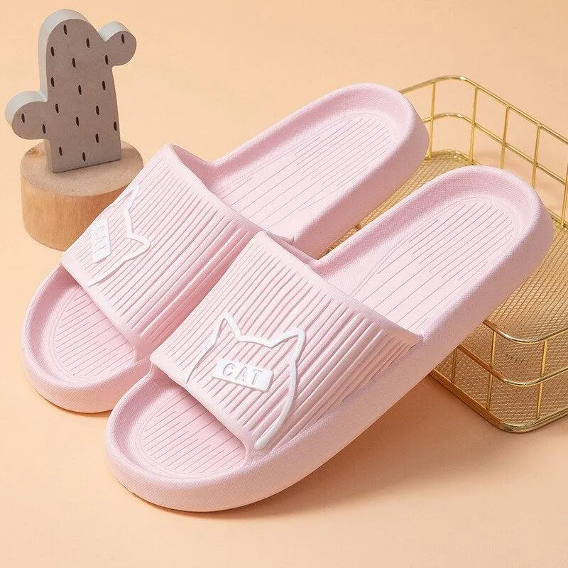 Comfort Slides Cat House Slippers