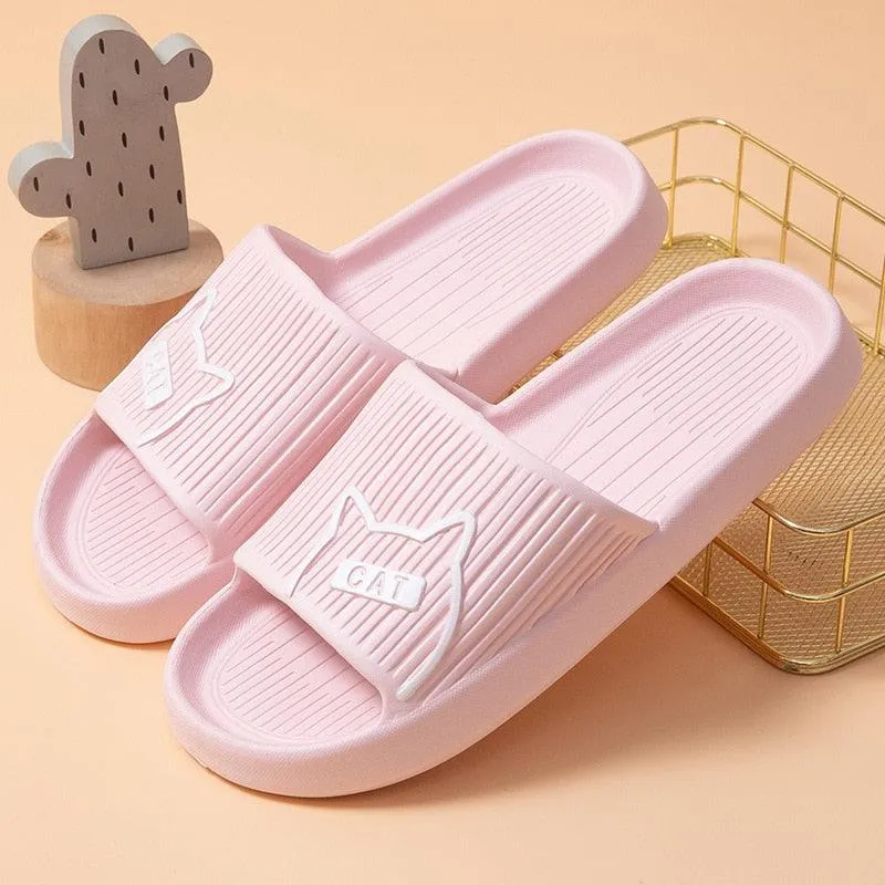 Comfort Slides Cat House Slippers