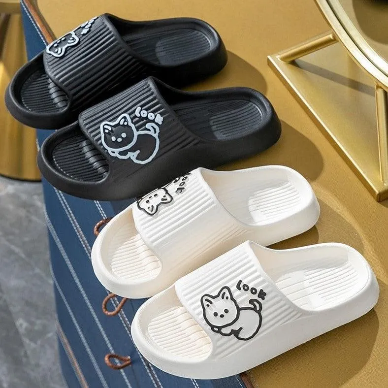 Comfort Slides Cat House Slippers