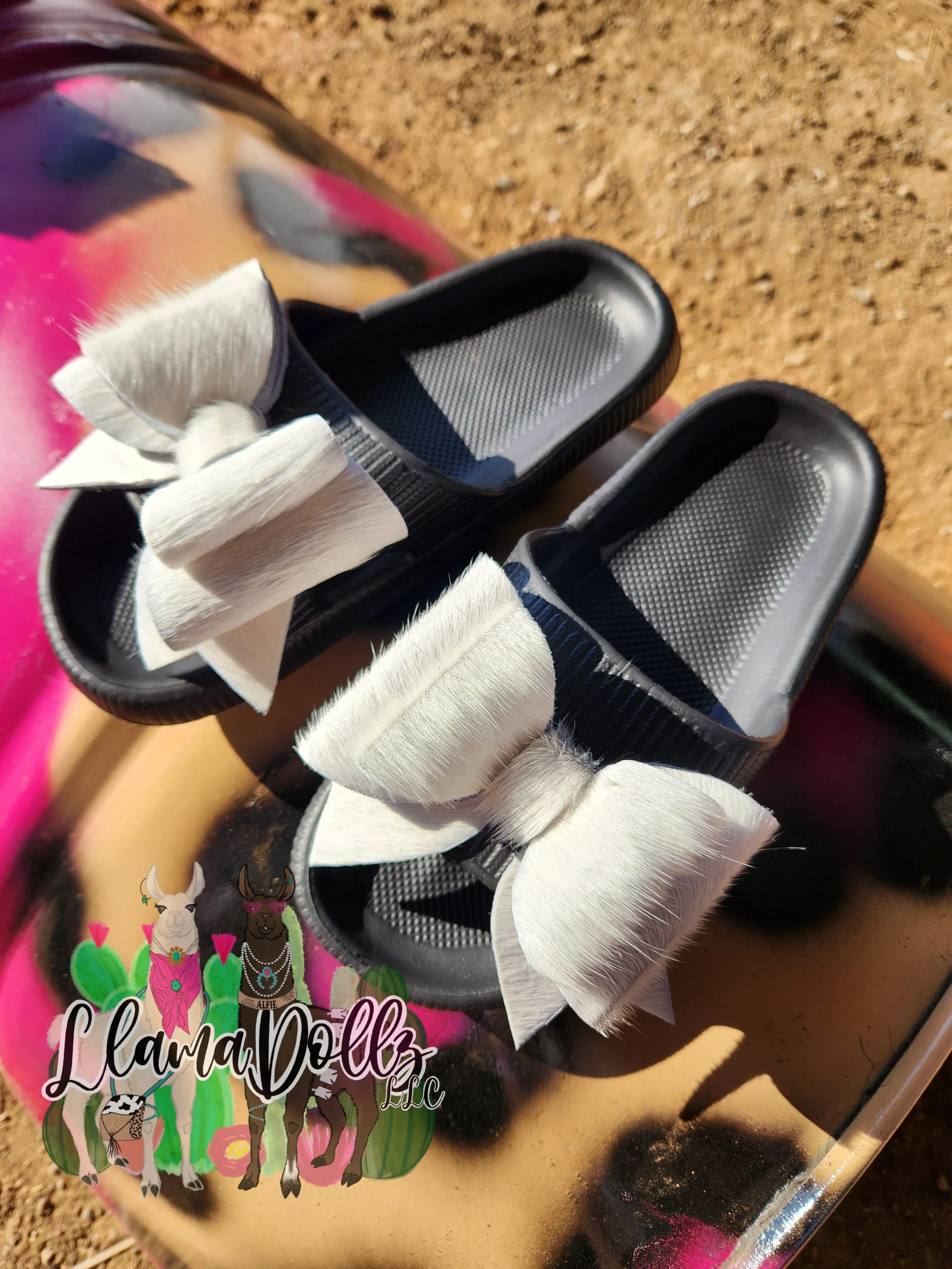 Cowhide Bow Slides