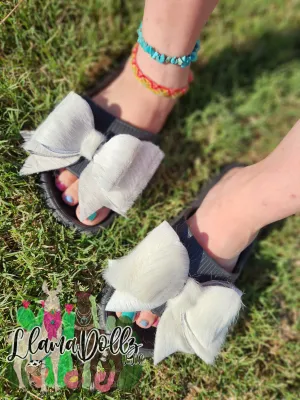 Cowhide Bow Slides