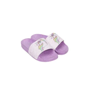 Cubs Unicorn Hearts Purple Girls Slide