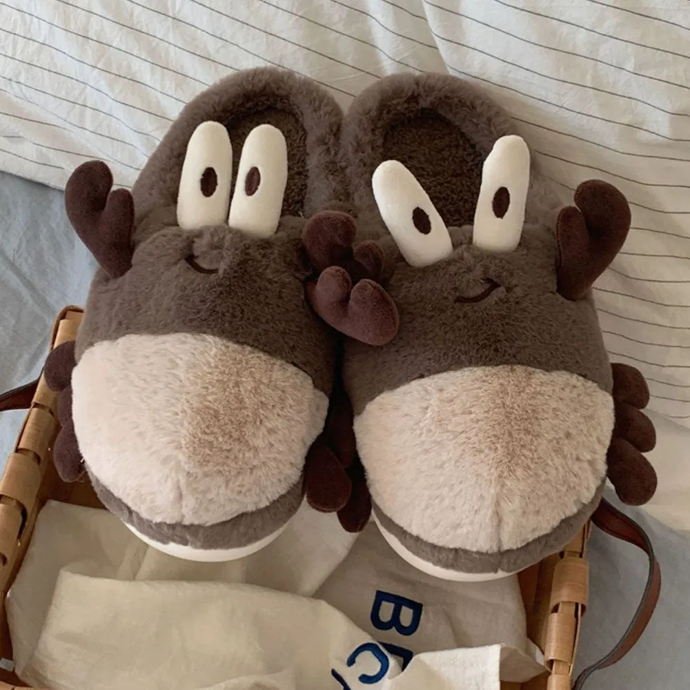 Cute Cartoon Crabs Plush Slippers