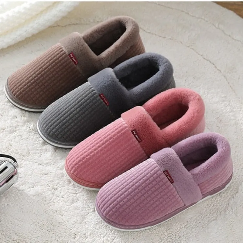 Cuzcare Men Colorful Home Fur Slippers Winter Shoes