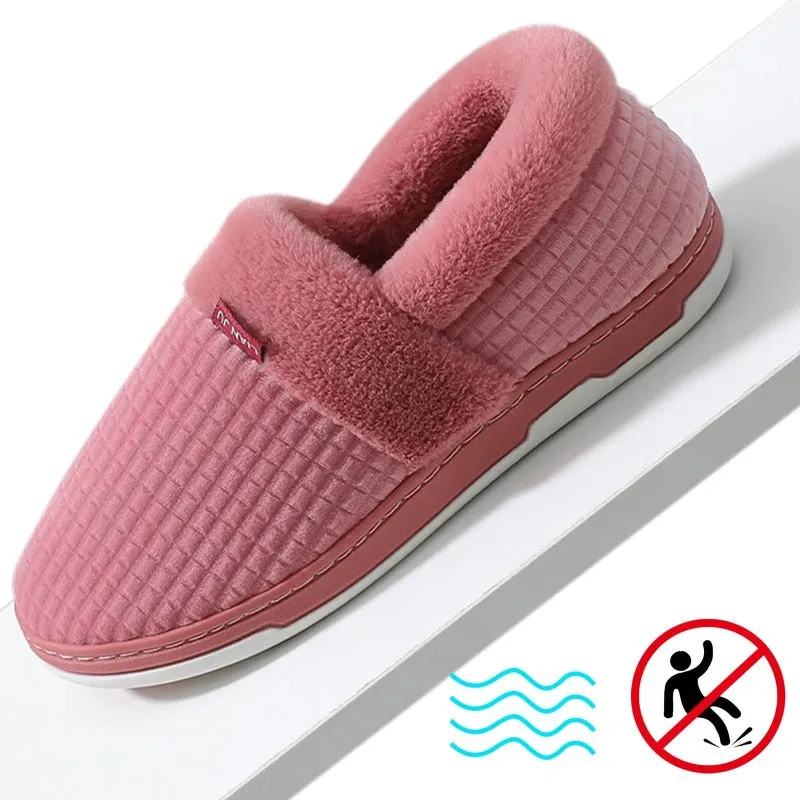 Cuzcare Men Colorful Home Fur Slippers Winter Shoes