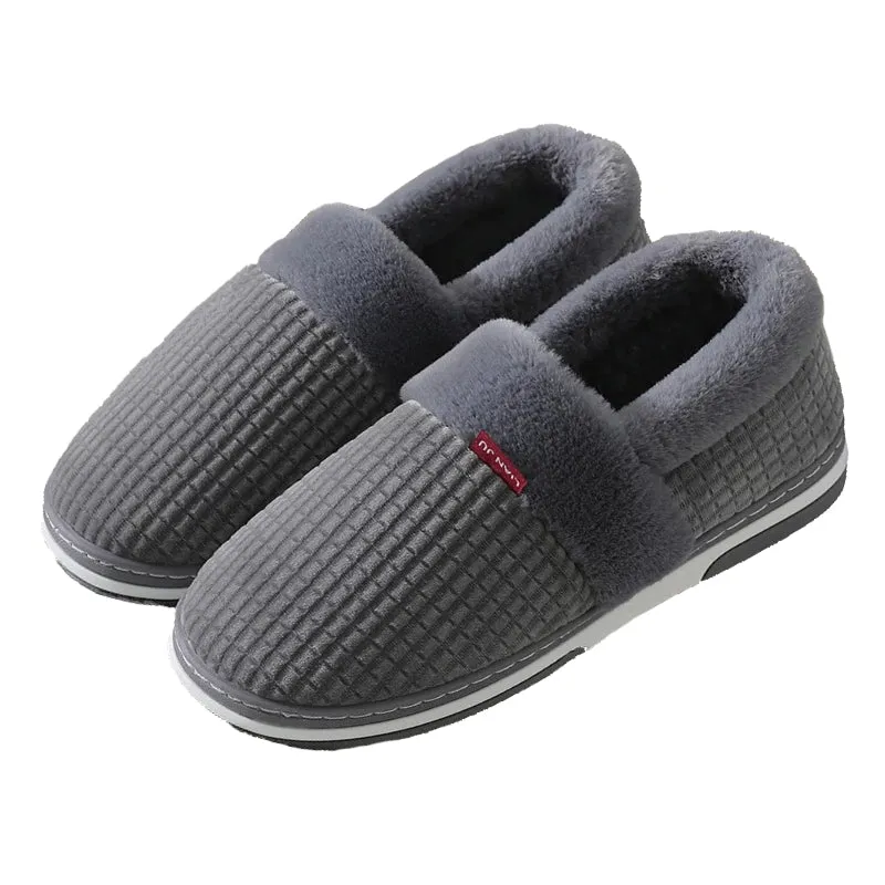 Cuzcare Men Colorful Home Fur Slippers Winter Shoes