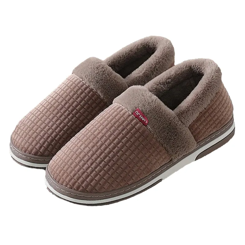 Cuzcare Men Colorful Home Fur Slippers Winter Shoes