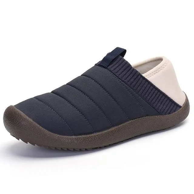Cuzcare Men Fur Slippers Anti-slip Waterproof Indoor Slides