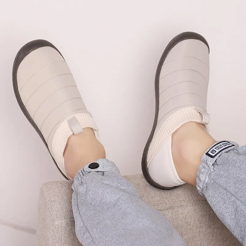 Cuzcare Men Fur Slippers Anti-slip Waterproof Indoor Slides