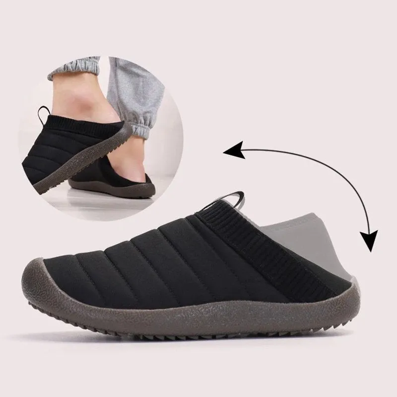 Cuzcare Men Fur Slippers Anti-slip Waterproof Indoor Slides