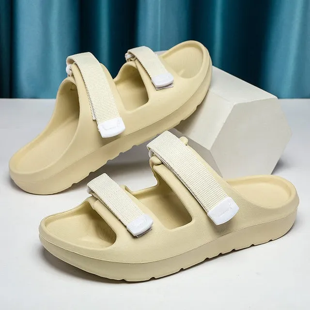 Cuzcare Men Waterproof EVA Sandals Memory Foam Slippers
