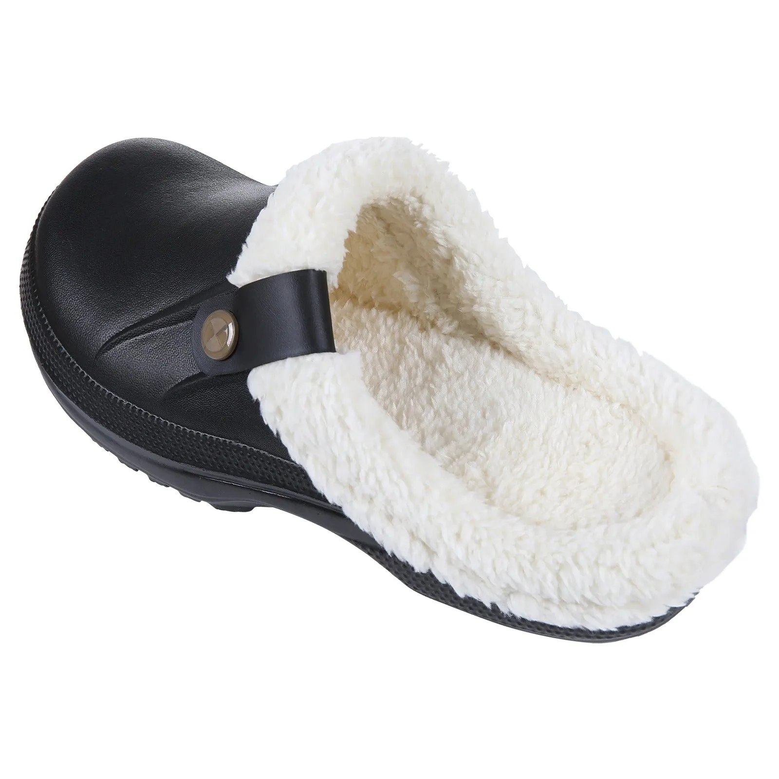 Cuzcare Plush Winter Slippers Women Heel Support Waterproof Slides