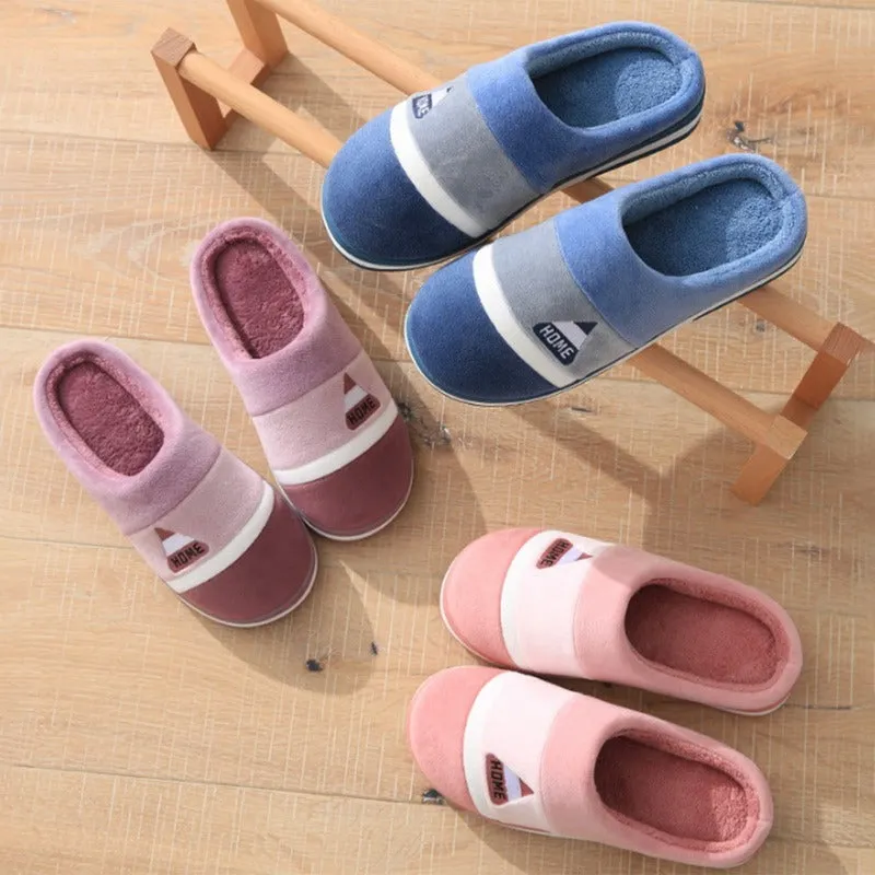 Cuzcare Velvet Fur Men Indoor Slippers Cushion Winter Shoes