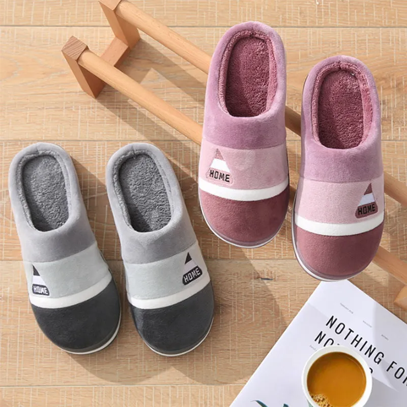 Cuzcare Velvet Fur Men Indoor Slippers Cushion Winter Shoes
