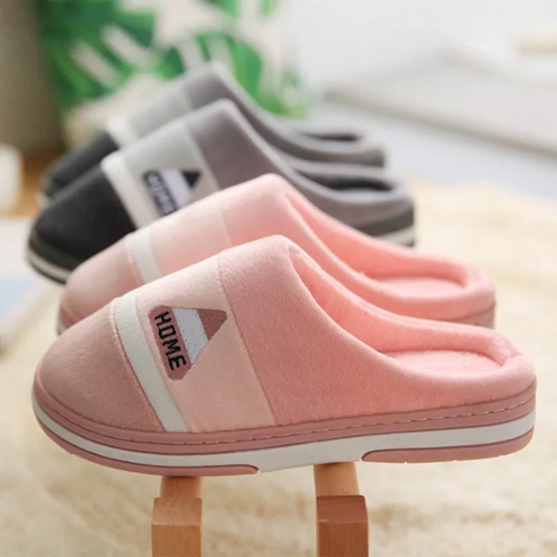 Cuzcare Velvet Fur Men Indoor Slippers Cushion Winter Shoes