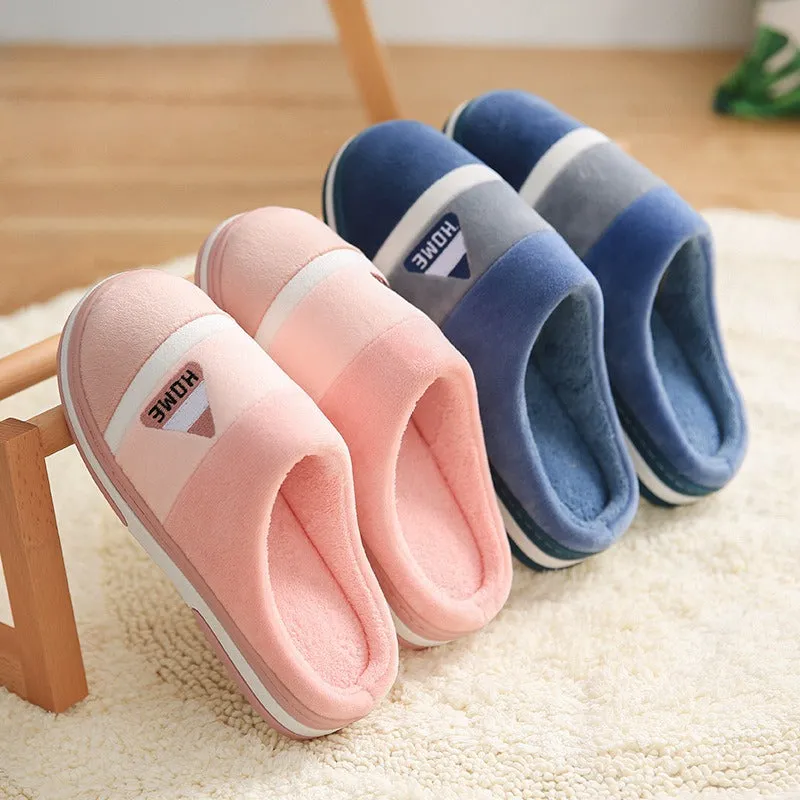 Cuzcare Velvet Fur Men Indoor Slippers Cushion Winter Shoes
