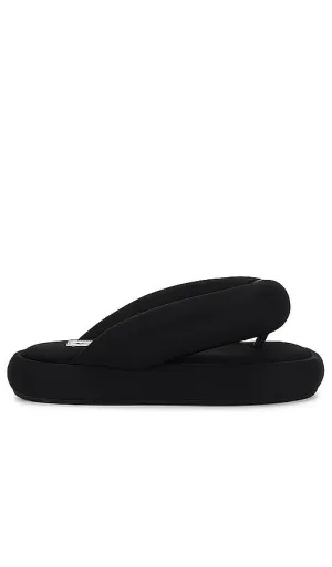 FIORUCCI Black Fluff Flops in Black