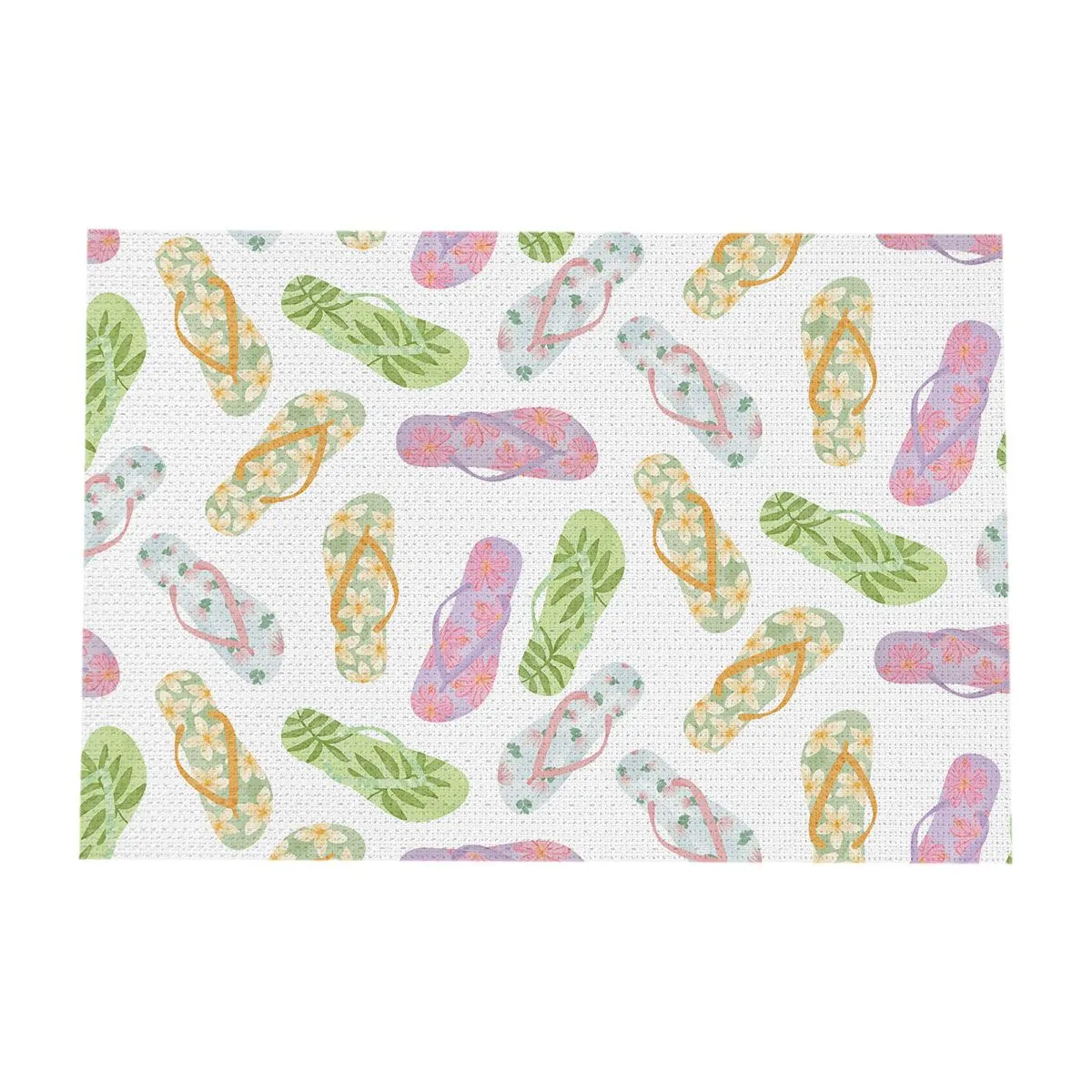 Floral Slippers PVC Placemat