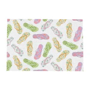 Floral Slippers PVC Placemat