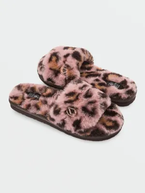 Girls Lived in Lounge Slippers - Raisin