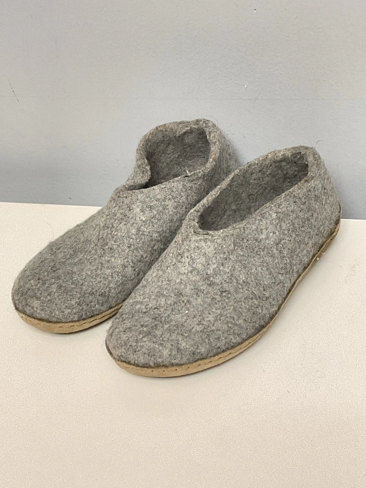 Glerups Child Shoe Size 3 Gray Wool Shoes