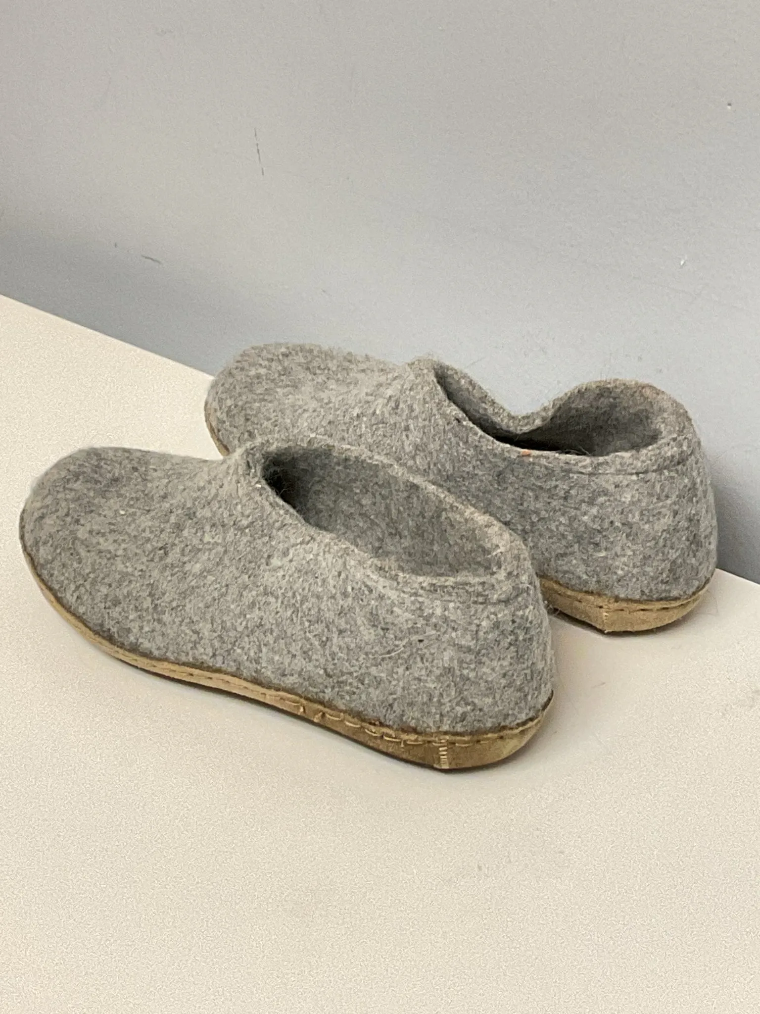 Glerups Child Shoe Size 3 Gray Wool Shoes