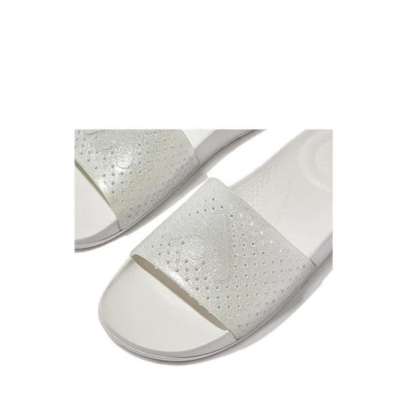 iQUSHION Arrow Glitter Perf Pool Slides