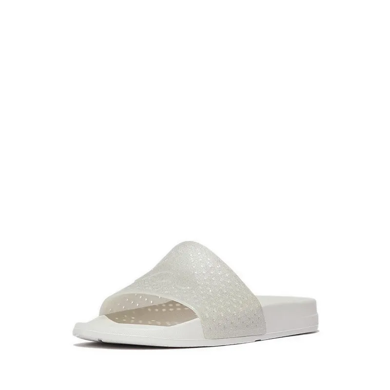 iQUSHION Arrow Glitter Perf Pool Slides