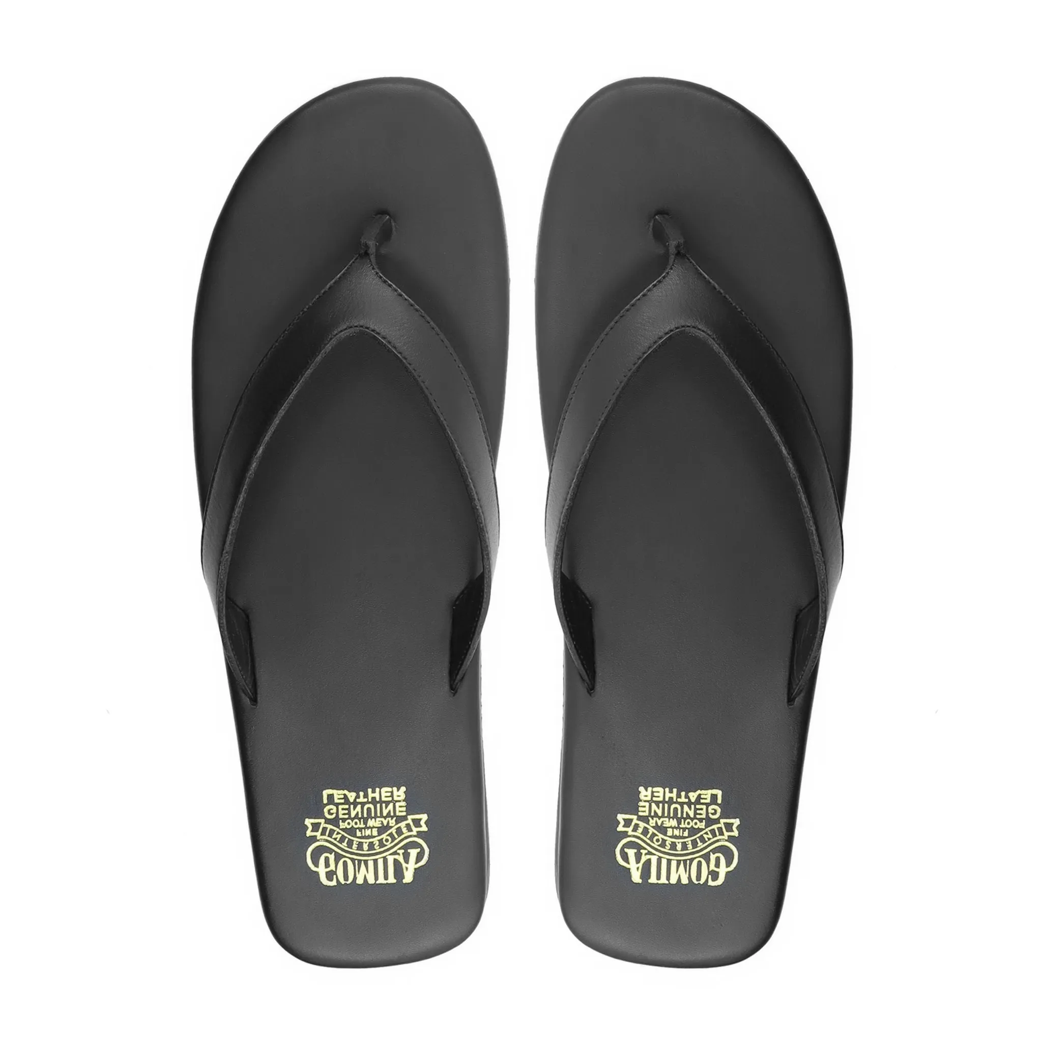 Kakisa - Men's Black Calf Leather Slipper