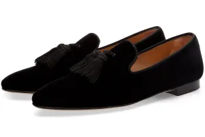 LOUIS VELOUR BLACK SLIPPERS