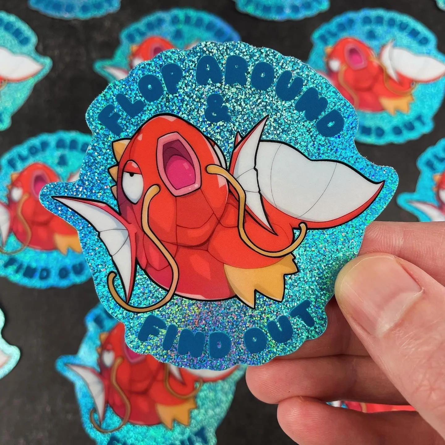Magikarp Glitter Sticker