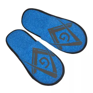 Master Mason Blue Lodge Slipper - Square & Compass G Various Colors