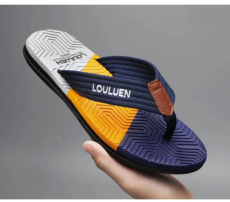 Men High Quality Brand Flip Flops Summer Beach Flip Flops Slippers - MSL50273