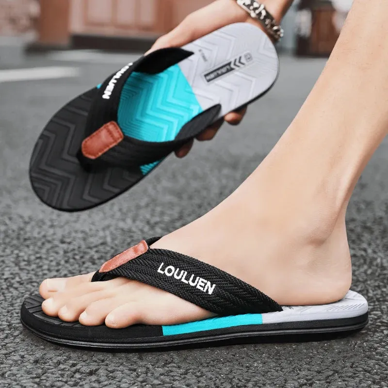 Men High Quality Brand Flip Flops Summer Beach Flip Flops Slippers - MSL50273