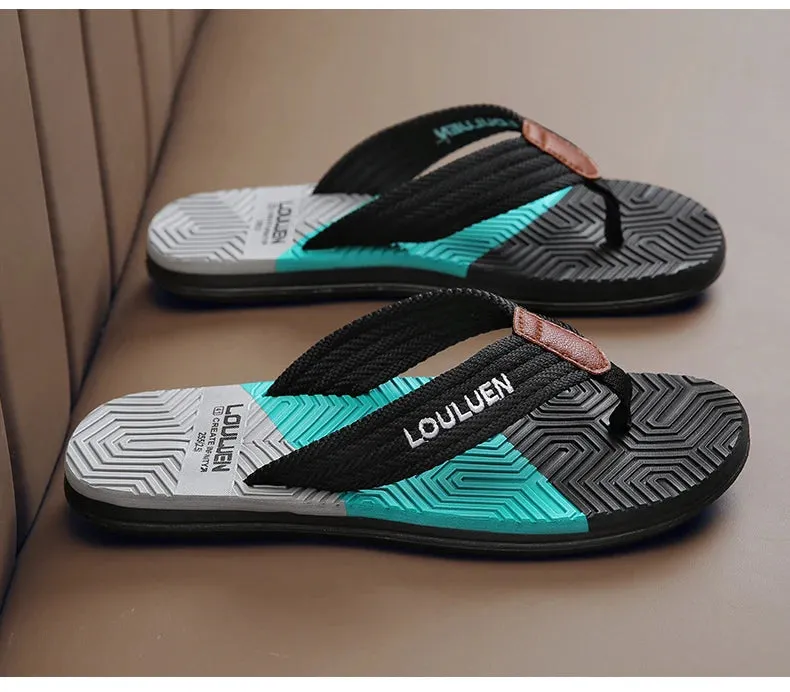 Men High Quality Brand Flip Flops Summer Beach Flip Flops Slippers - MSL50273