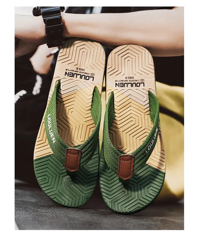 Men High Quality Brand Flip Flops Summer Beach Flip Flops Slippers - MSL50273