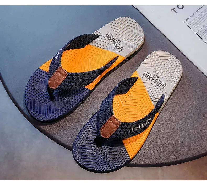 Men High Quality Brand Flip Flops Summer Beach Flip Flops Slippers - MSL50273