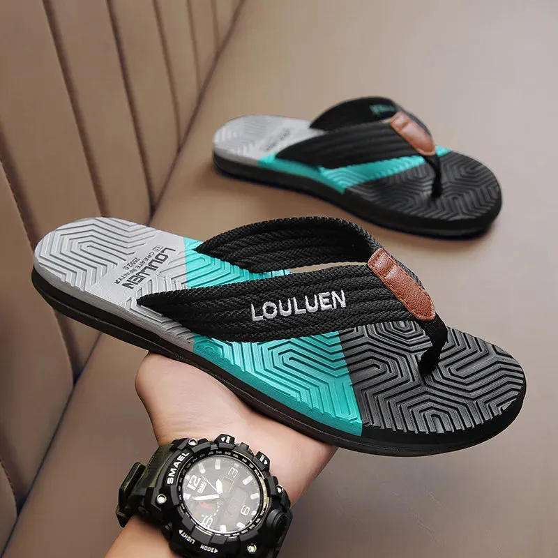 Men High Quality Brand Flip Flops Summer Beach Flip Flops Slippers - MSL50273