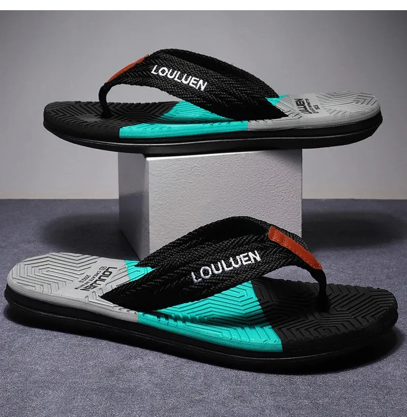Men High Quality Brand Flip Flops Summer Beach Flip Flops Slippers - MSL50273